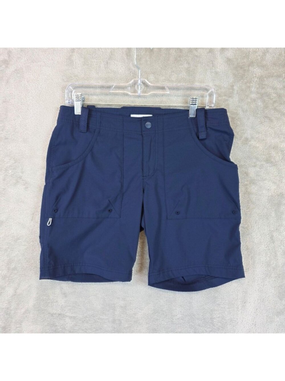 Columbia PFG Shorts Womens 10 Blue Omni-Shield 8 In Fishing Quick Dry Stretch